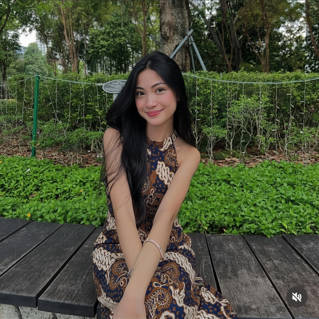 Traditional Indonesian batik pattern with intricate geometric designs